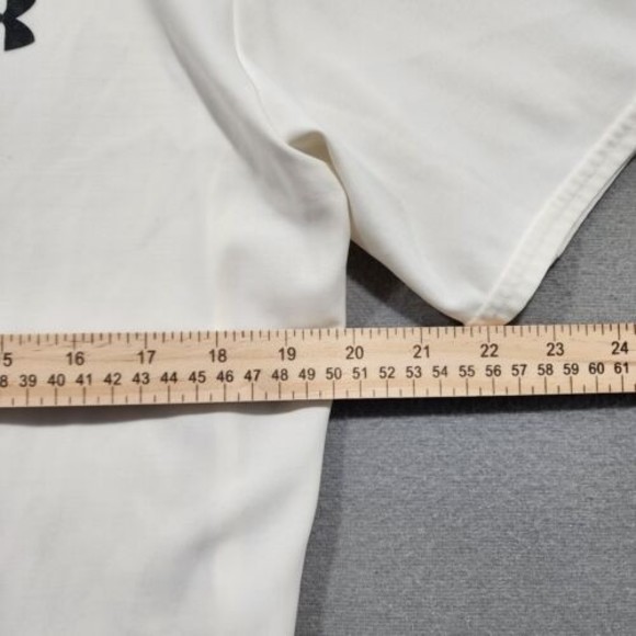 Under Armour Polo Shirt Mens 2XL White TShirt HeatGear Short Sleeve - Picture 10 of 16